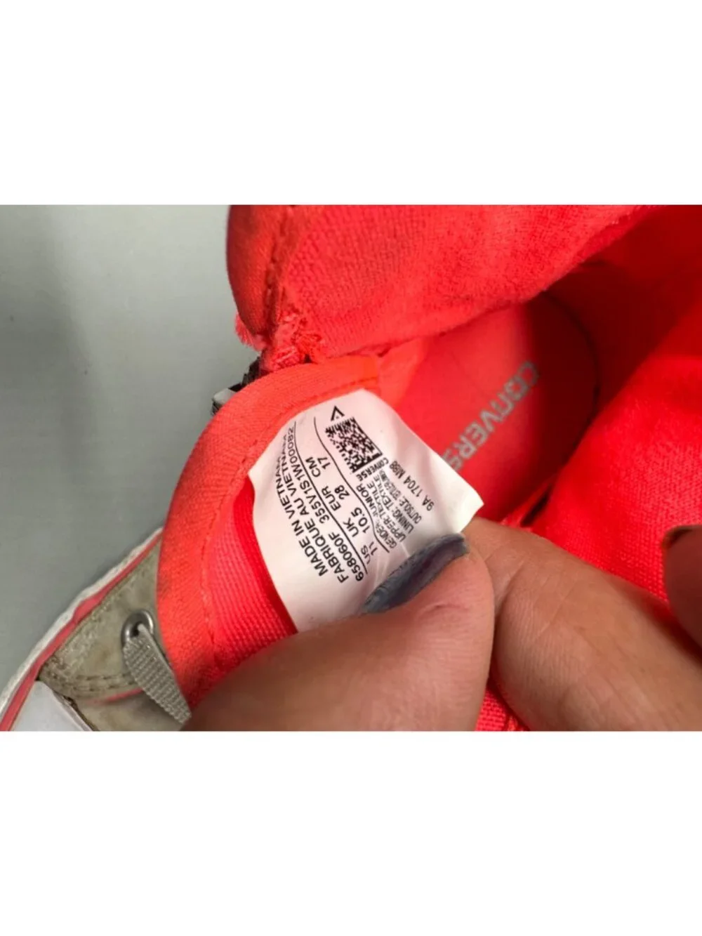 Converse All Star Chuck Taylor High-Top Sneakers With Red Ruffle Accents 11 READ
